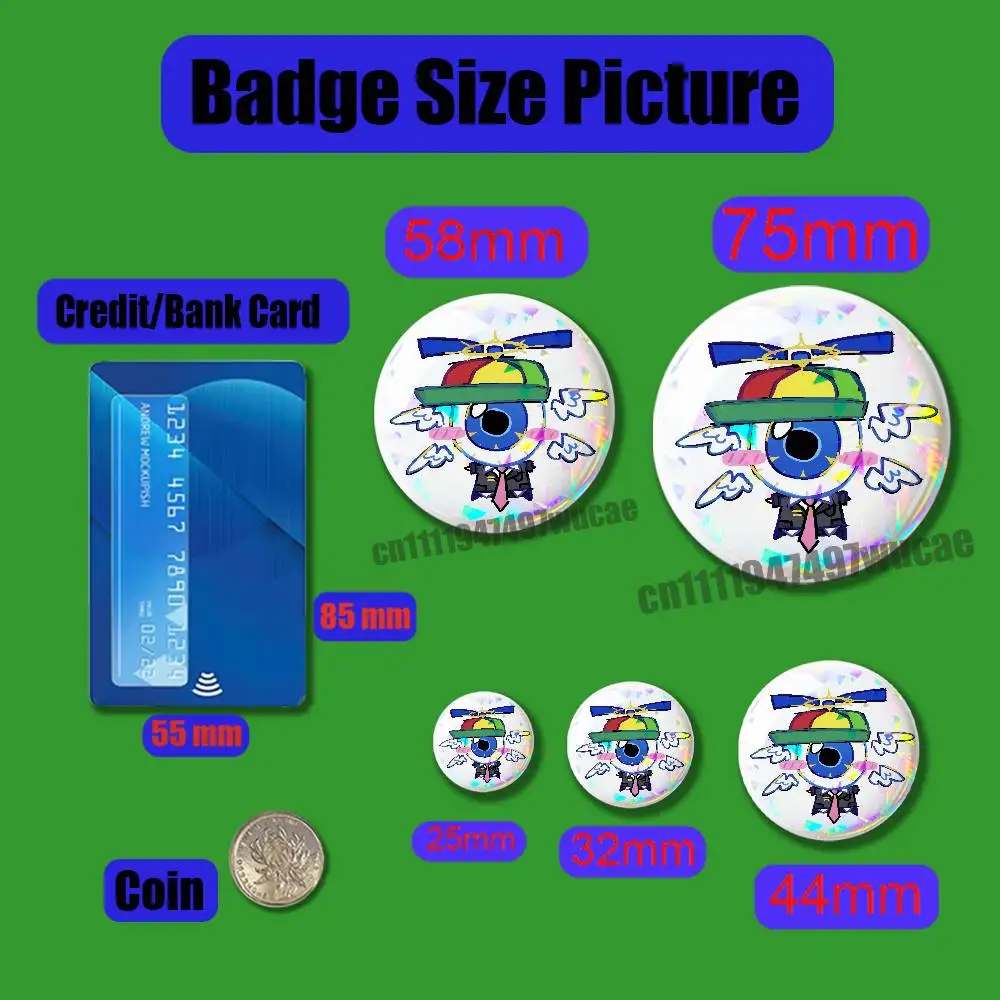 For Egg Tax Duo Wemmbu Eggchan Badge Case Custom Pin Insignia Emblem Round Brooch Button Cosplay Laser Cover