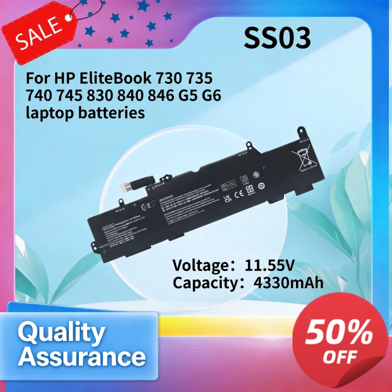 

High quality4330mAh 11.55V For H P EliteBook 730 735 740 745 830 840 846 G5 G6 laptop batteries