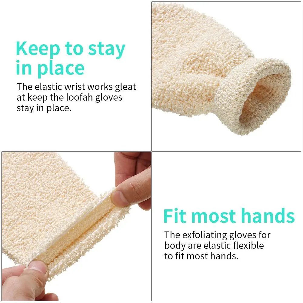 Extreme Comfort Massage Body Rub Flax Portable Washcloth Bath Glove Shower Scrubber Exfoliating Bath Towel