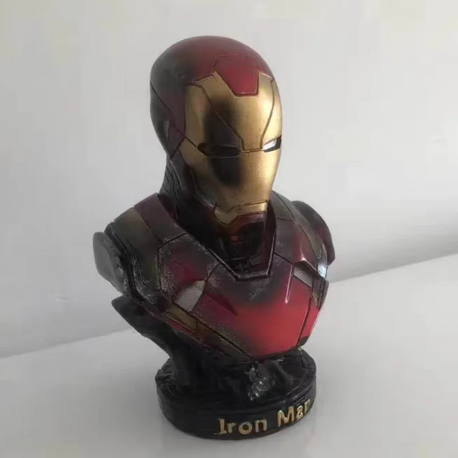 18/35CM Iron Man Panther Bust Anime Figure Statue marvel Avengers Large Figure Living Room Ornament Resin Collection Gift Toys