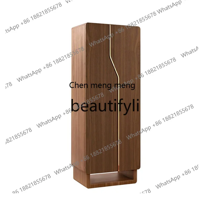 Italian light luxury solid wood jewelry cabinet high-end villa home safe designer art jewelry storage cabinet
