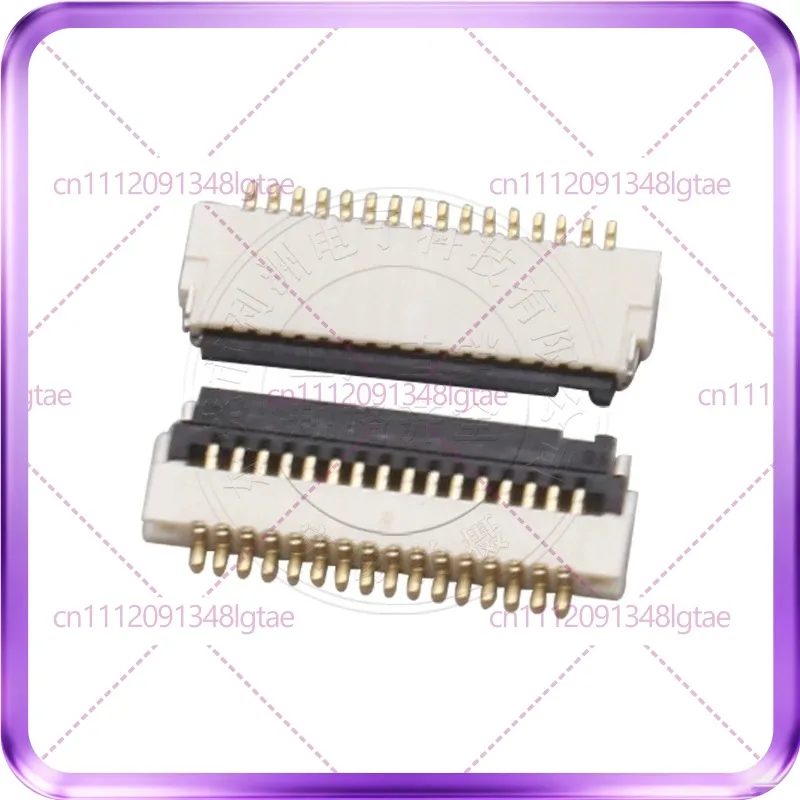 50pcs FFC/FPC flat connector 0.5mm pitch flip cover ultra-thin 1.0 thick flip patch FPC flexible cable socket