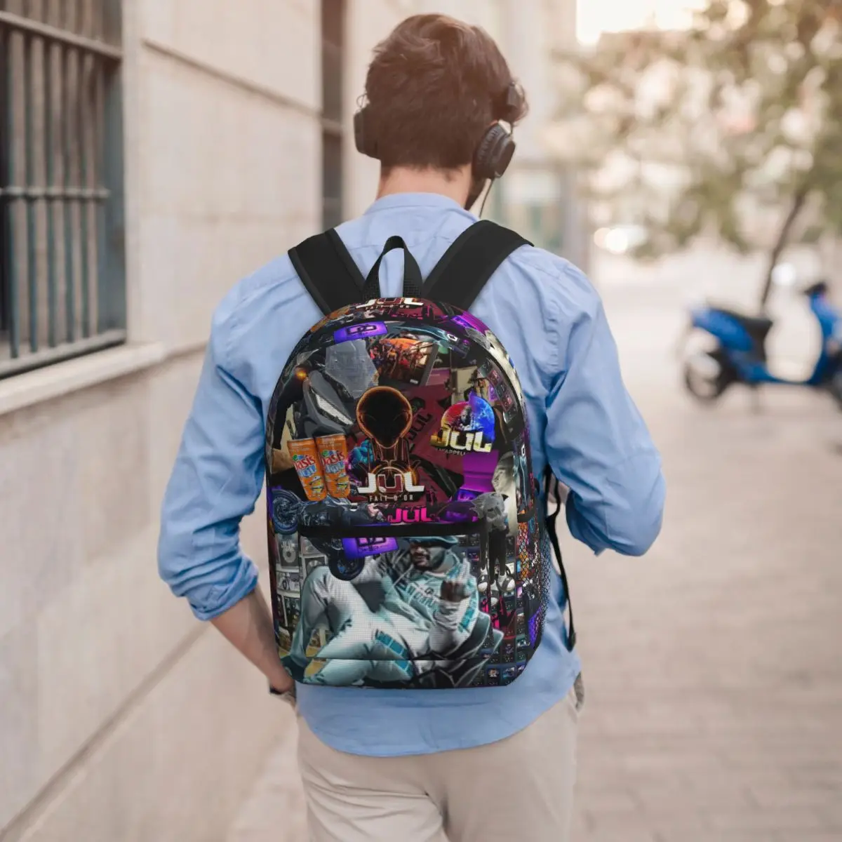 Jul France Rapper Backpack Boys Girls BookBag Children School Bag Laptop Shoulder Bags for Men Women