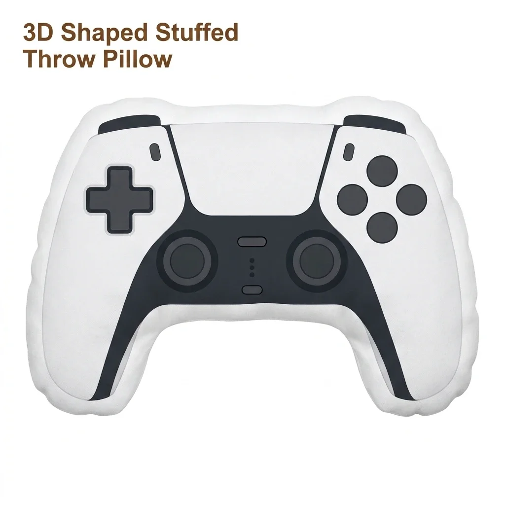 Gaming Gamer Controller Console Joystick VideoGame Plush Pillow Cushion Irregular Stuffed Throw Pillow Home Decor Gift Sofa