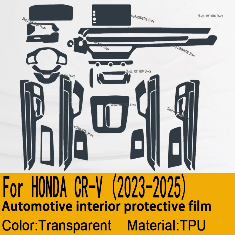 

For HONDA CR-V (2023-2025) Gearbox Panel Navigation Screen Automotive Interior TPU Protective Film Cover Anti-Scratch