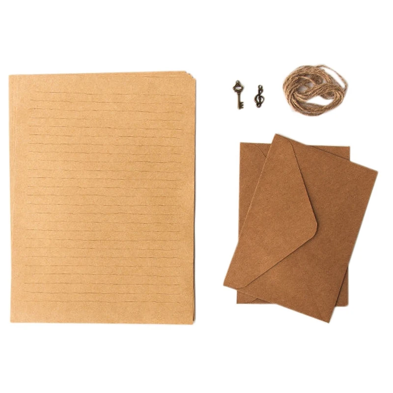 12 Pcs Vintage Kraft Paper Writing Paper European Style Paper For Letter Writing Letter Paper Stationery