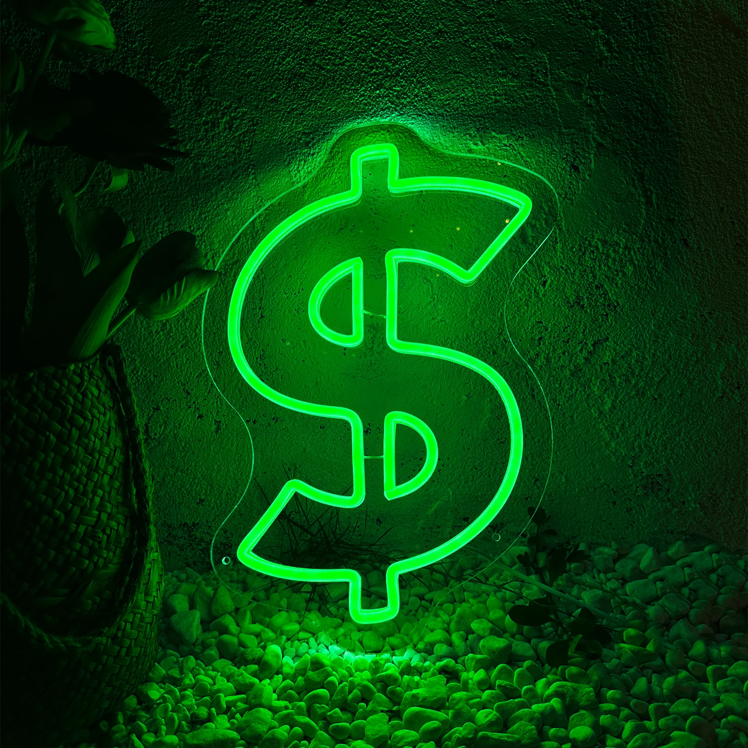 Dollar Leucht reklame Unternehmer Anreiz Raum Party Shop Bar Studio Gamer Raum Kunst Wand dekoration Geburtstags geschenk LED Lichter