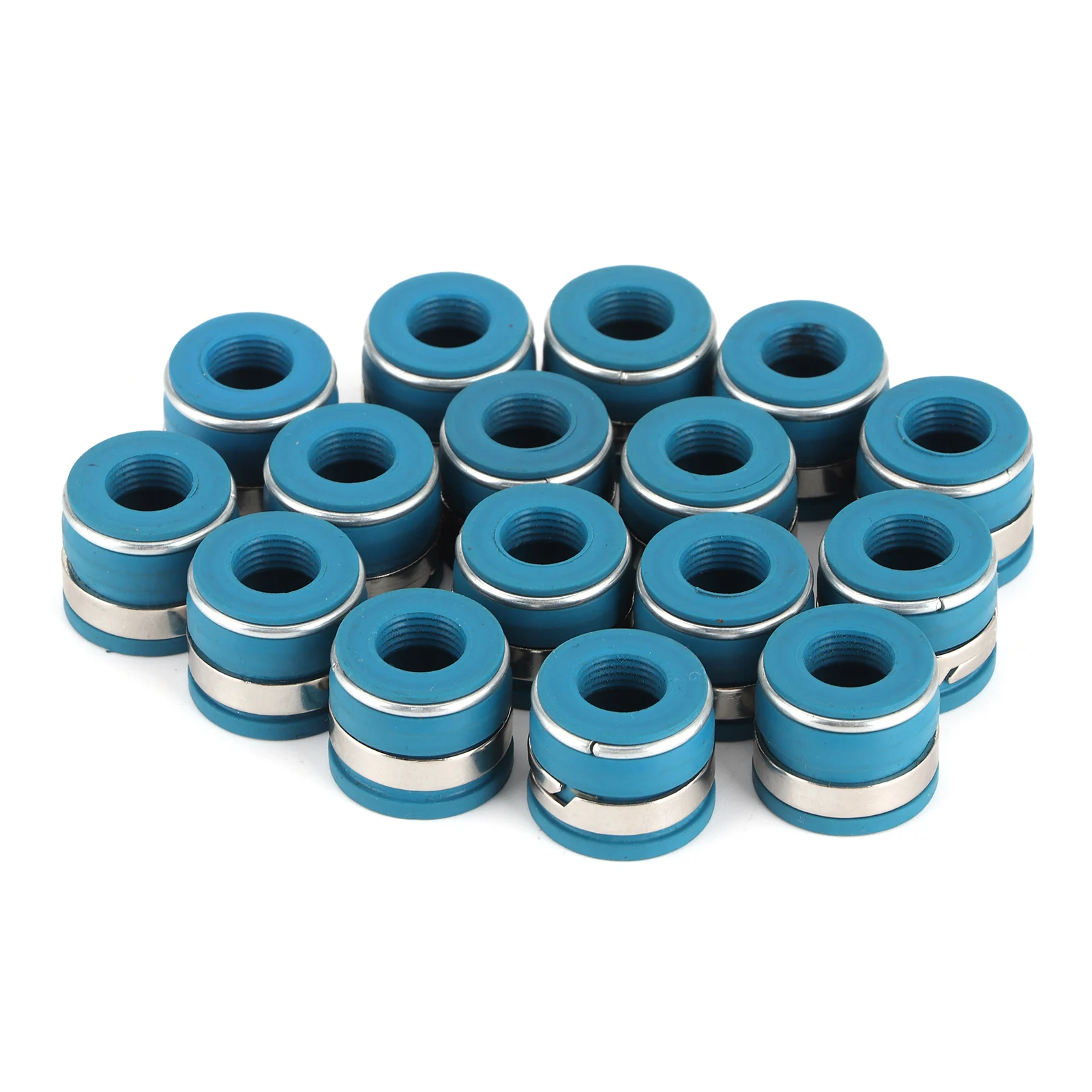 16pcs Valve Stem Oil Seals Set Fluororubber Excellent Sealing Parts Fit For GM SBC V8 Engine