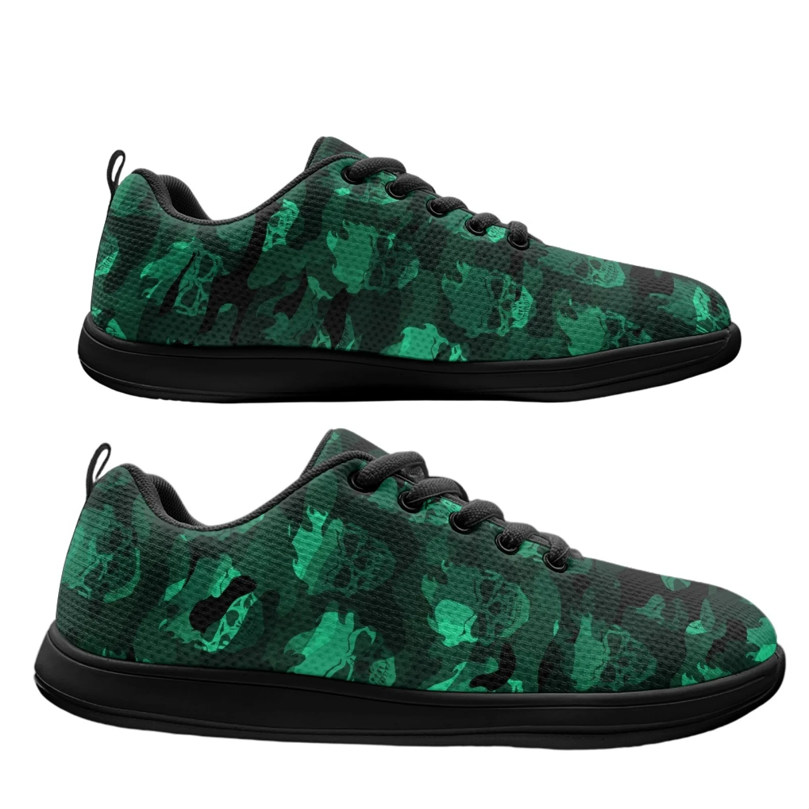 PENSTROLL Green Skull Running Climbing Shoes Mesh & EVA Walking Shoes Lightweight Cross Training Shoe for Work