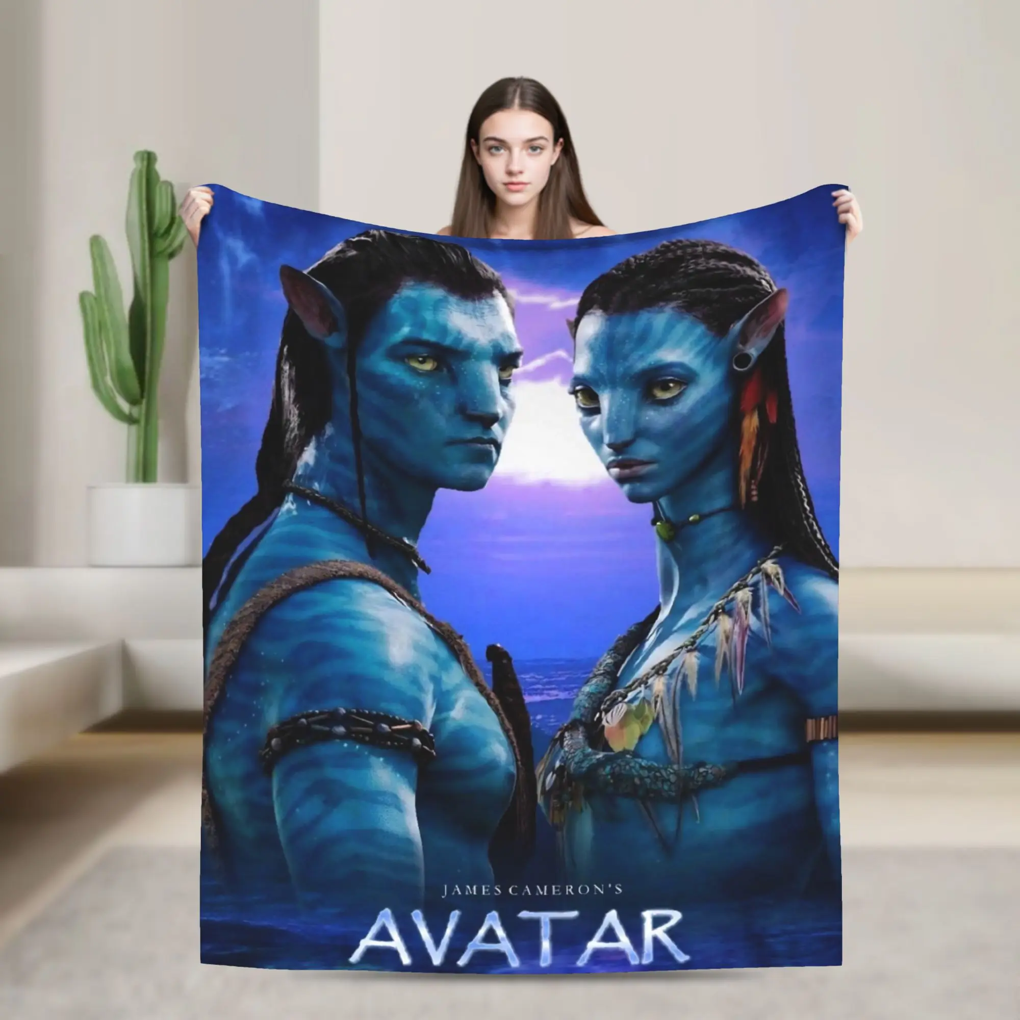 Films Avatar  Blanket Quality Super Soft  Throw Blanket Autumn Kids Adult Couch Chair Print Bedspread