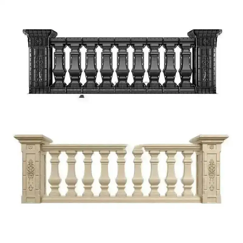 Mold Roman Fence Column Mold Balcony European Building with Exterior Wall Villa Garden Privacy Fence Cement Cast-in-place Mold