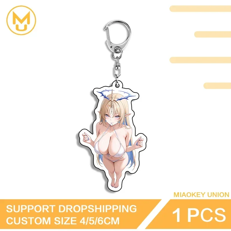 Alluring Bikini Big Breasts Cartethyia Waifu Ingenious Artistic Elegant Double Sided Acrylic Keyring Unisex Costumes Jewelry