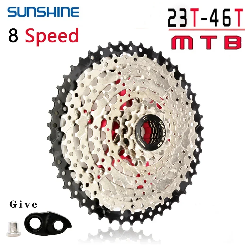 SUNSHINE MTB Cassette 8 Speed 8V K7 11 46 Mountain Bike 8s Freewheel Steel Flywheel Bicycle Sprockets Parts for M310 Tx35