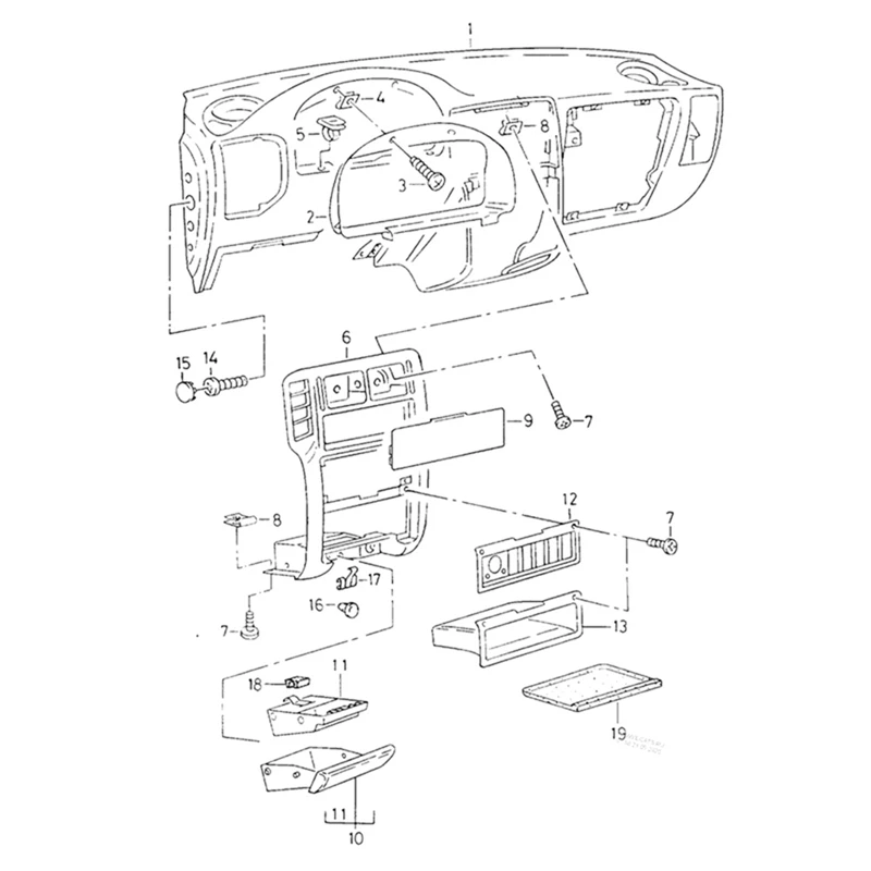 6N1858071A Inner Center Console Dash AC Air Vent Grille For VW POLO 6N 1994-97 Caddy 1998-2002 Vento 1995-99 6N1858069A