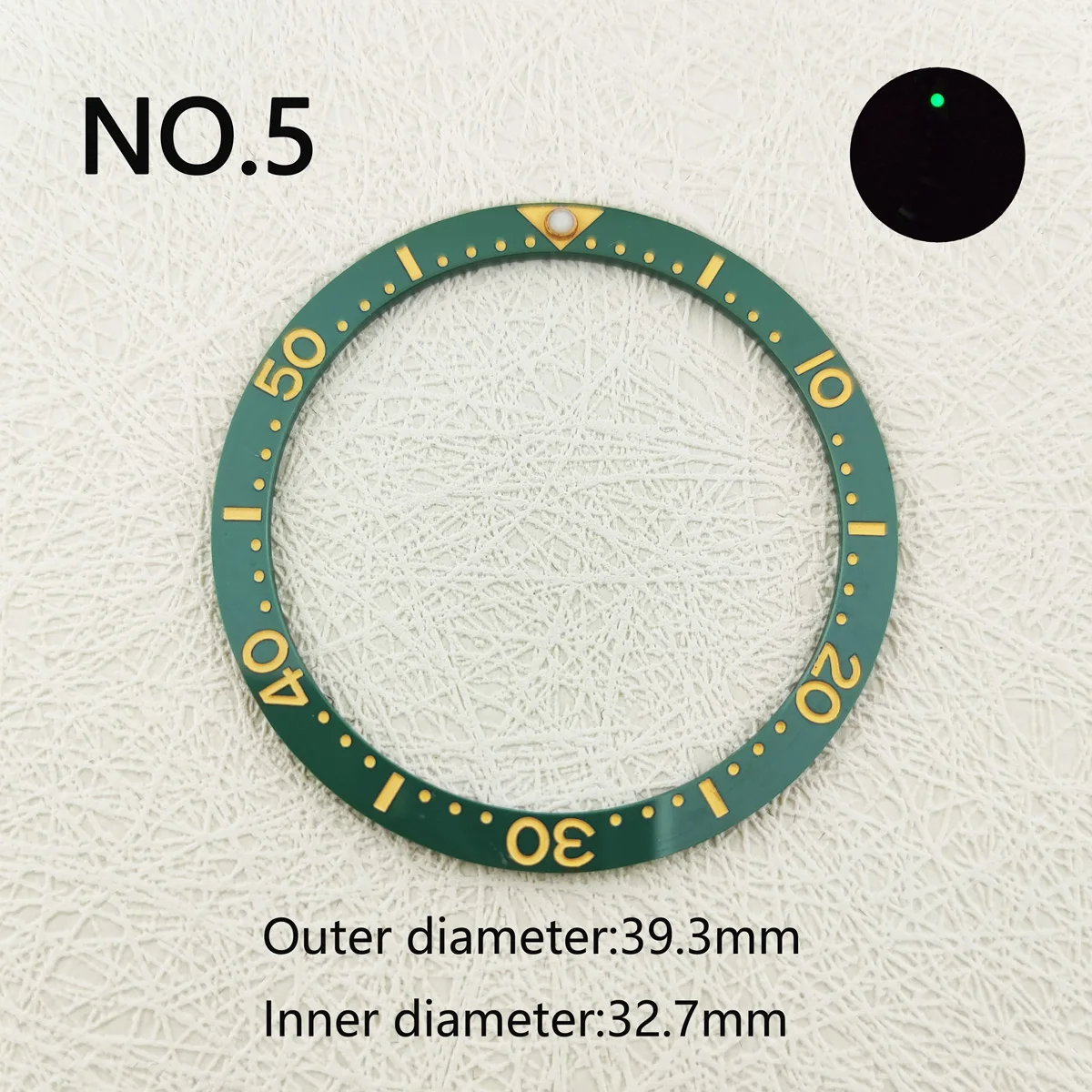 Bezel Keramik Datar Menyisipkan 39.3Mm * 32.7Mm Pengganti Jam Tangan Memasukkan Cincin Bercahaya Aksesori Jam Tangan Selebriti Semua