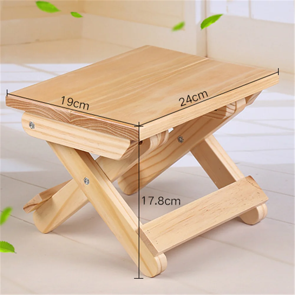 Taburete plegable de campamento para niños, muebles de madera, silla de pesca de madera maciza portátil, banco pequeño, taburete cuadrado, silla de jardín de infantes