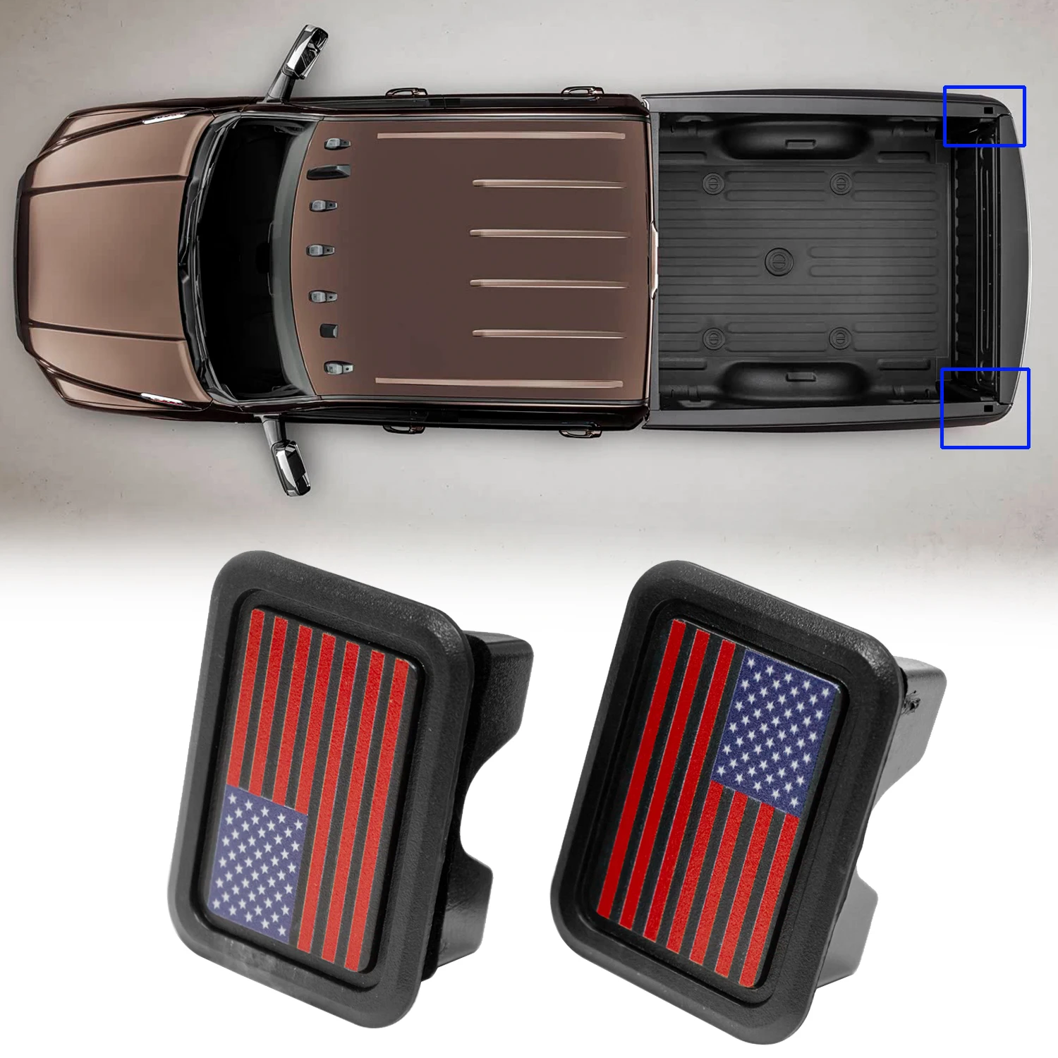 Pickup  Rear Trunk Bed Rail Stake Pocket Cover Hole Plug Cap Accessories for Dodge Ram 1500 2500 3500 2019-2026