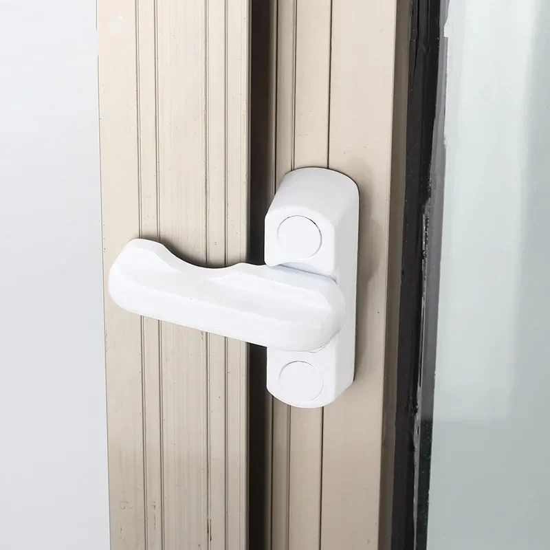 1Pcs T Shape door Swing lock UPVC Replacement Security window Sash Jammer Safety hasps Lever Handle Sweep Latch Child Protector