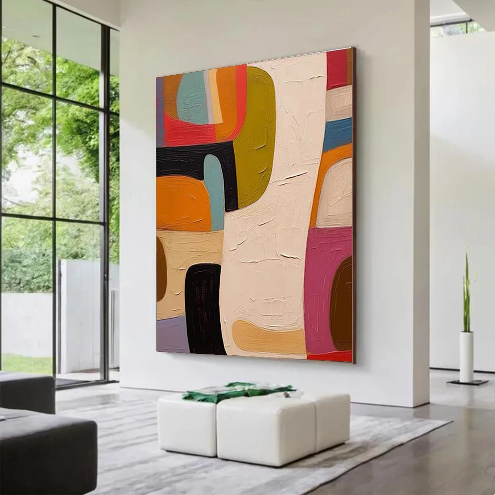 100% Hand Painted Abstract Oil Painting On Canvas Image Wall Art Picture Mural Unique Artwork Decor  Home Living Room Gift Idea