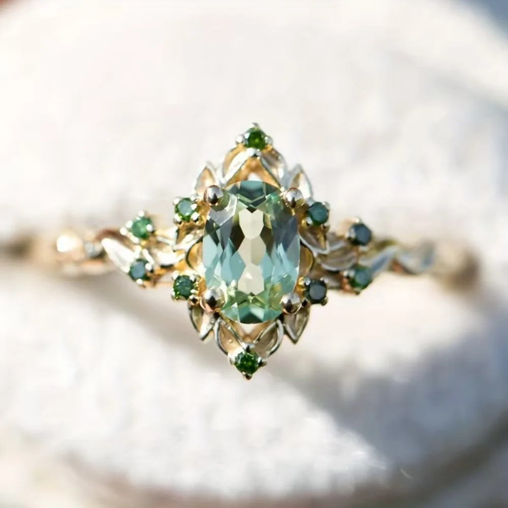 Wholesale of new synthetic spinel simple, individual, niche, light luxury and elegant rings from the manufacturer