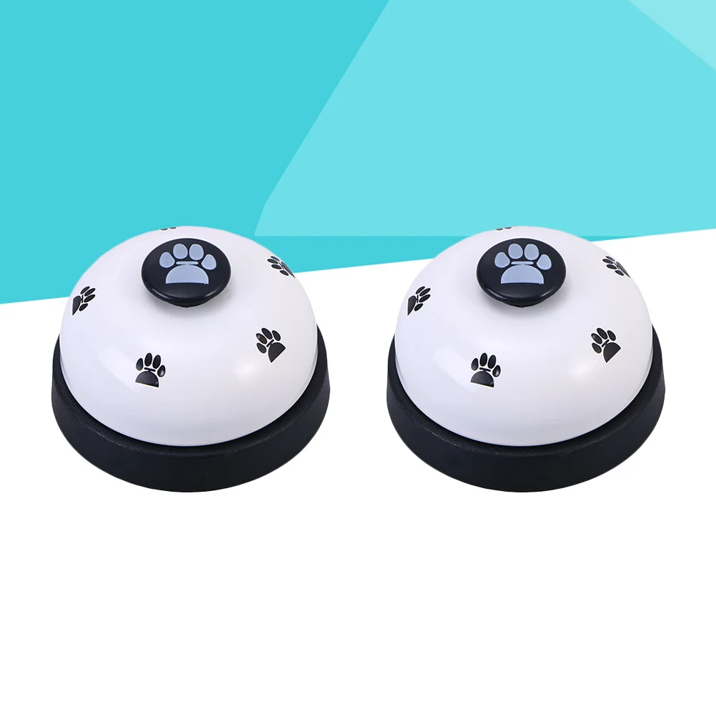 

2Pcs Puppy Dog Training Bells Potty Communication Device Footprint Pattern Prevent Barking Scratch Behavior Dog Training Bells