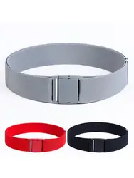 Wide 4cm Elastic Belt Men And Women Band Rubber Lightweight Skirt Jacket Down Bunched Waist Seal Gray Stripes Quickly Untied