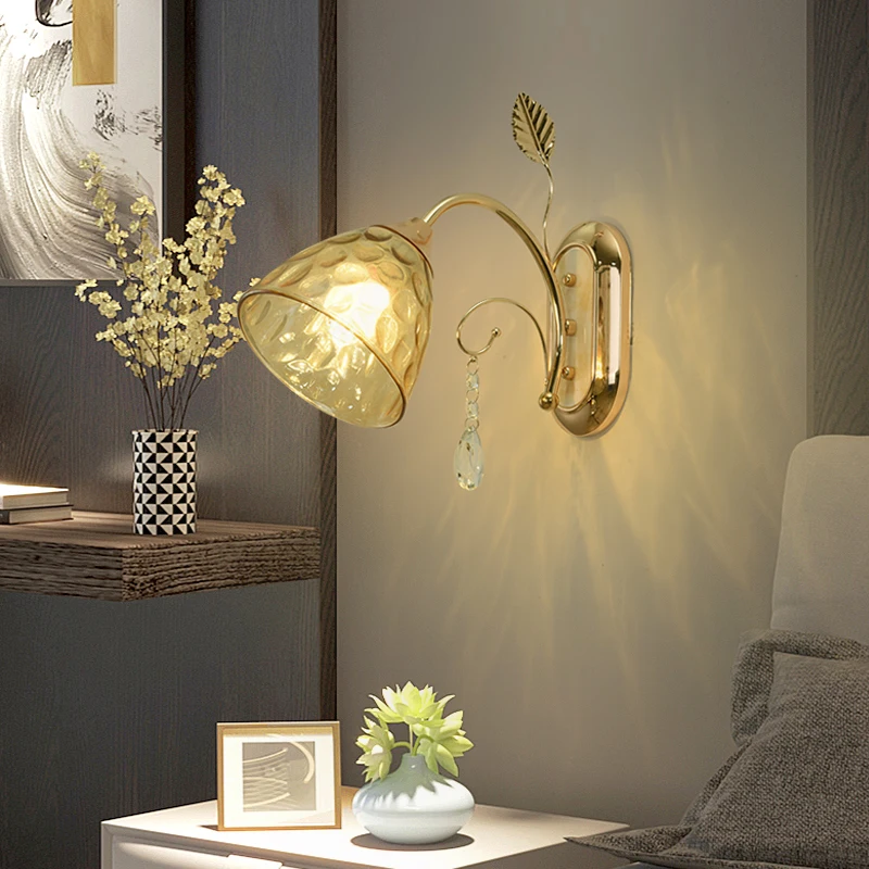 Wall lamp simple modern bedroom bedside lamp creative living room TV background wall fishing aisle stairs led