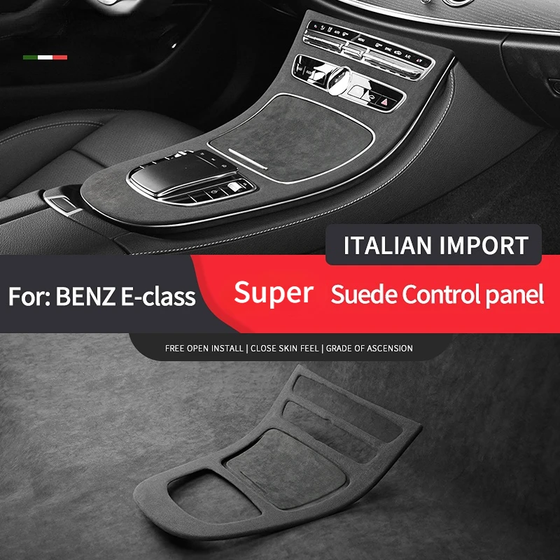 

for Mercedes Benz E Class W213 2019-2022 Car Center Console Gear Shift Panel Italian Premium Suede Sticker Trim Accessories