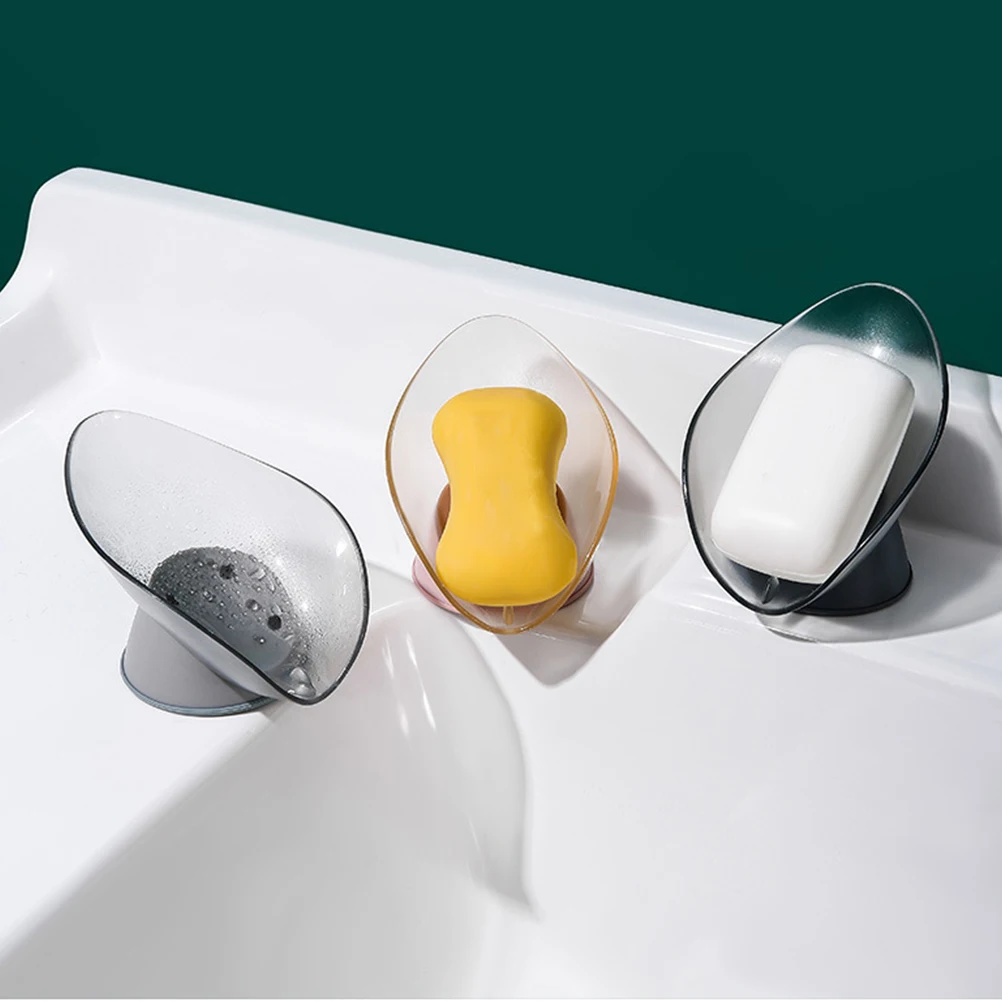 

2 Pcs Punch-free Soap Box Highly Holder Draining Dish Plastic Holders Storage Container Rack