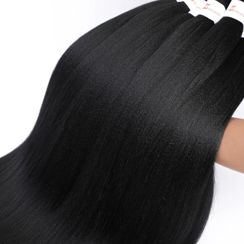 Rambut Kepang Hitam Pra Meregangkan 8 Paket Kotak Kepang Ekstensi Rambut 16/20/26/30 Inci Rambut Kepang Pra Meregangkan Sintetis