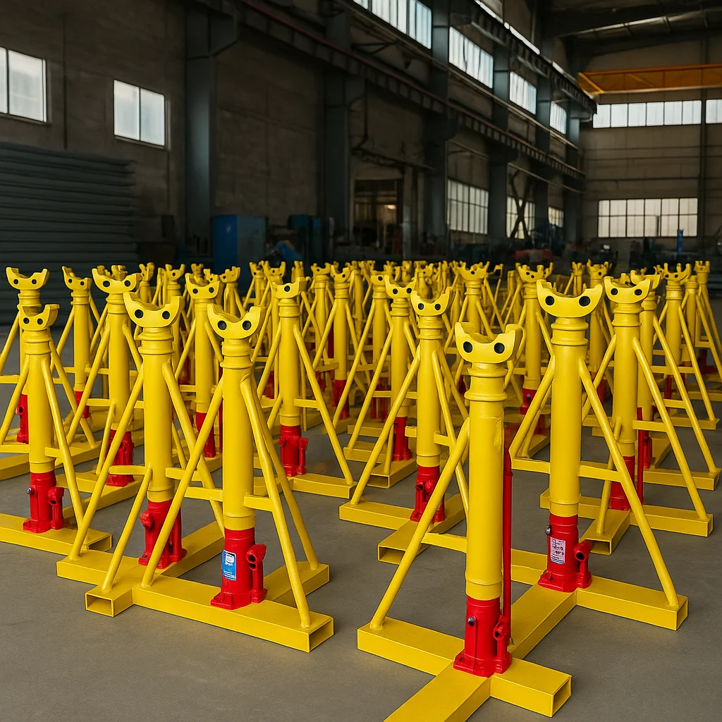 Hydraulic Cable Drum Jacks with 700 to 2200mm Drum Diameter and 75mm Axle Bar