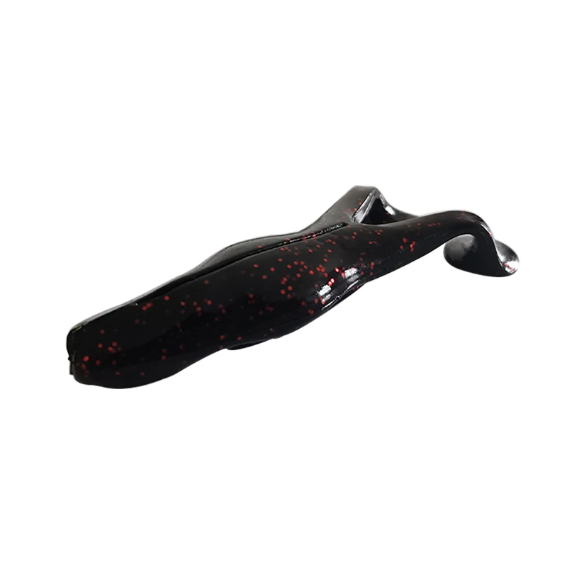 Weihai Factory Lutac 105mm 14.6g  Sinking Water Artificial Soft Frog Lure Double Tails Good Sale Soft Bait