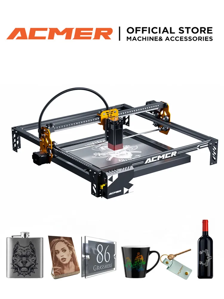 ACMER P1 S PRO 6/10/20/36/48W Lasergravurmaschine mit APP WIFI Offline-Steuerung Blaue Diode CNC-Holzbearbeitungswerkzeug Laserschneidgerät