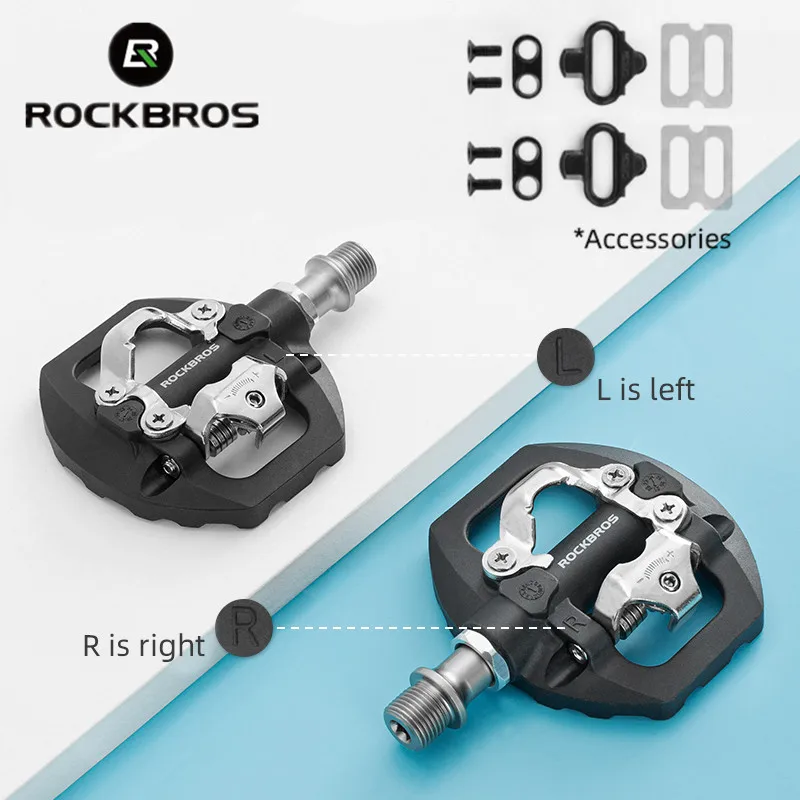 

ROCKBROS MTB Bike Pedals Sealed Bearing Lock Cycling SPR Pedal Pedal Ultralight Pedals Aluminum Alloy Bicycle Pedals Accessories