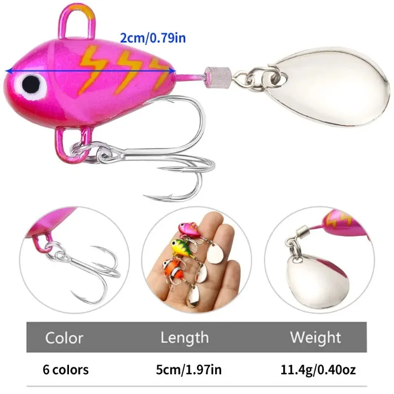 Señuelo VIB de hundimiento – Cuchara giratoria metálica equilibrada - imagen 4