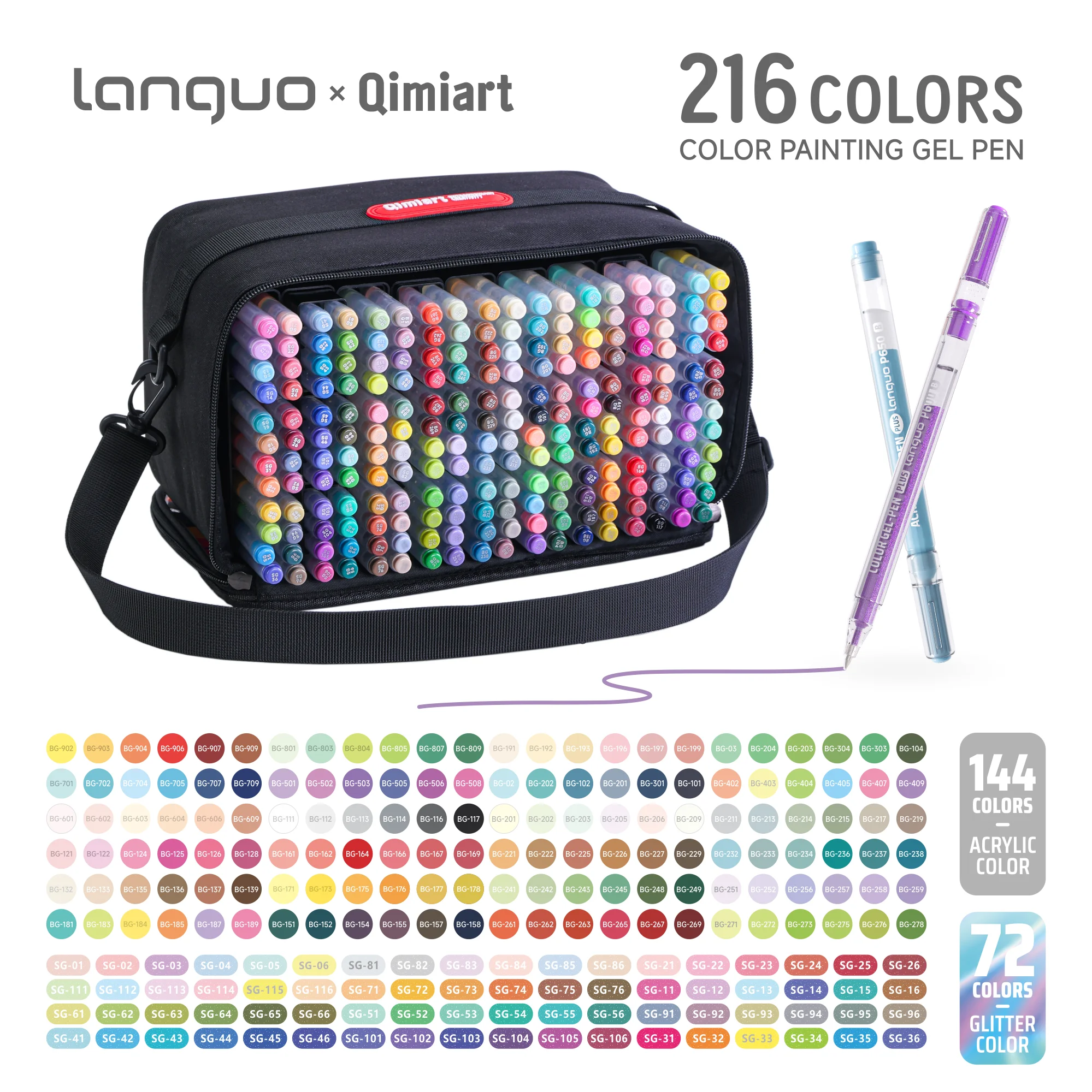 Languo 216 parçalı akrilik jel - Copic Marker Sketch incelemesi ve fiyatı