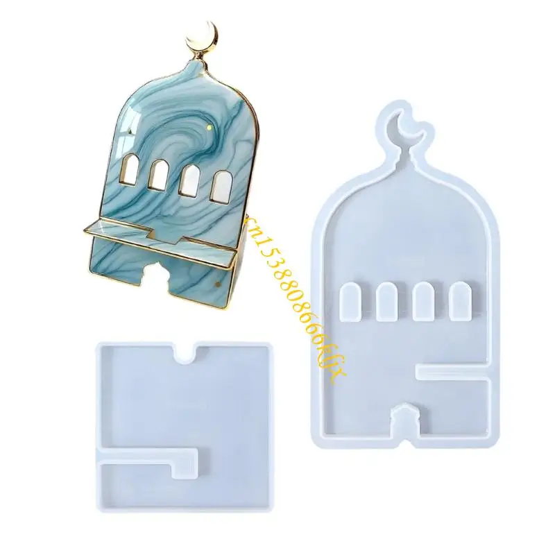 قالب حامل الهاتف السيليكون مع تصميم قابل للفصل وموانئ شحن لإكسسوارات صياغة راتنج DIY 066C #4