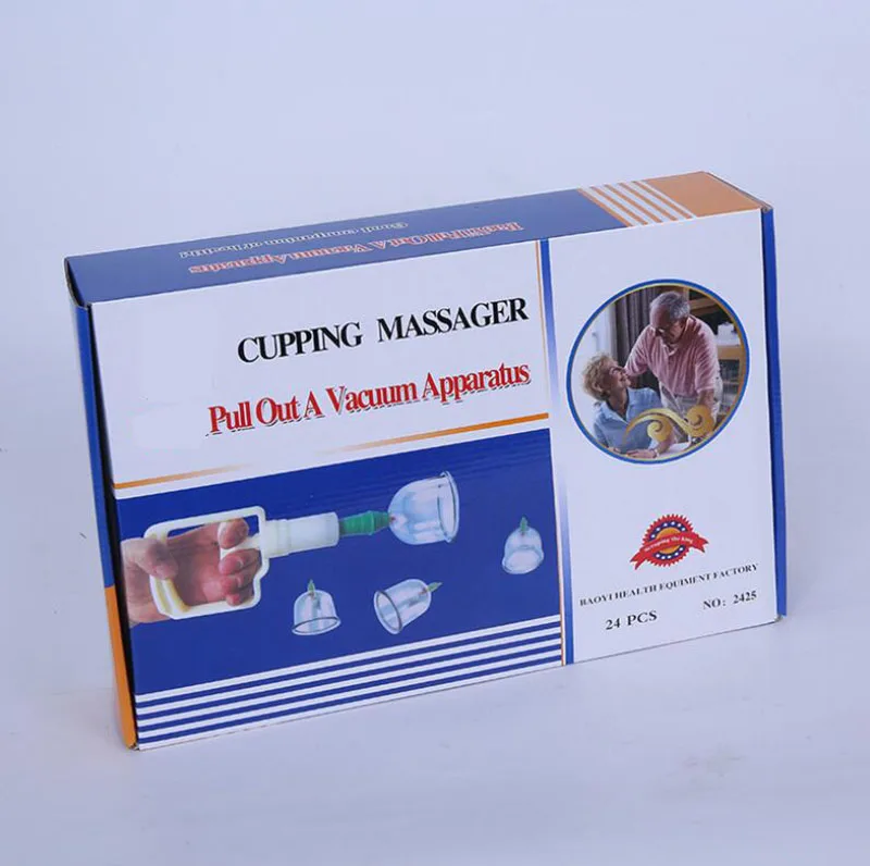 24 Pieces Cans Vacuum Cupping Set Thicker Magnetic Aspirating Cupping cups Acupuncture Massage Suction Cup Chinese Massage Kit