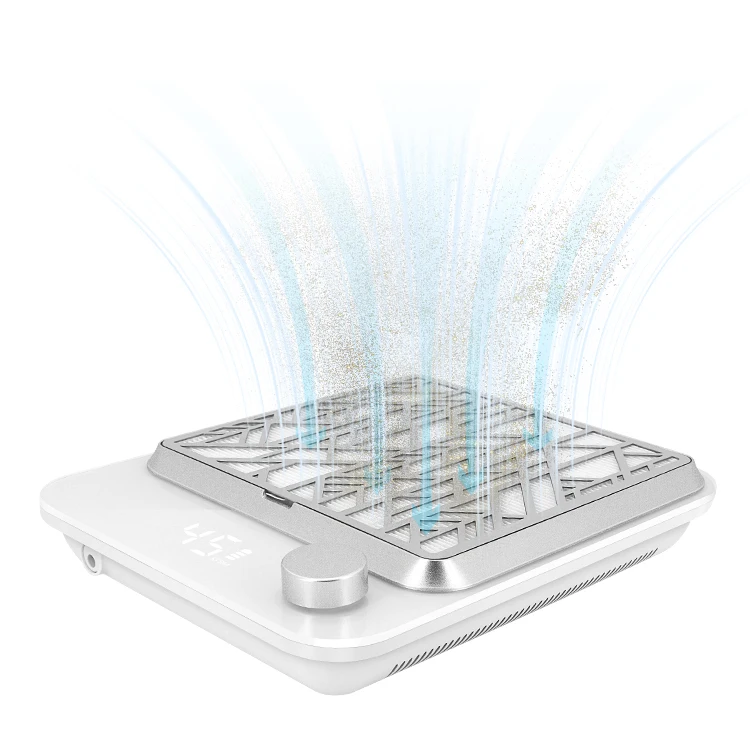 4500RPM Powerful Dust Suction Machine Nail Vacuum Dust Collector Strong Suction Cordless Nail Dust Collector for Nail Tech