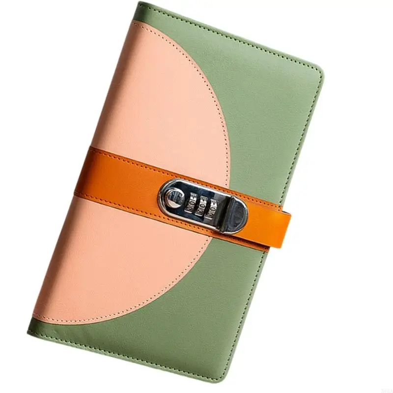 

X6HA 40 Pockets Receipt Folder with Combination Lock For Cheque Card Bills Small Document Organiser 5.8x9.2Inch
