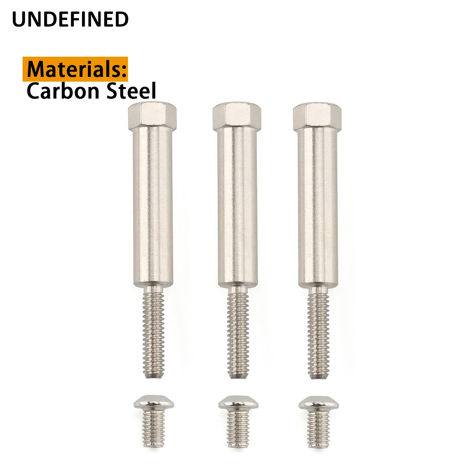3pcs Silver Air Cleaner Studs Carbon Steel For Harley Velocity Stack Motorcycle Air Cleaner Intake Filter Long Bolts Screw