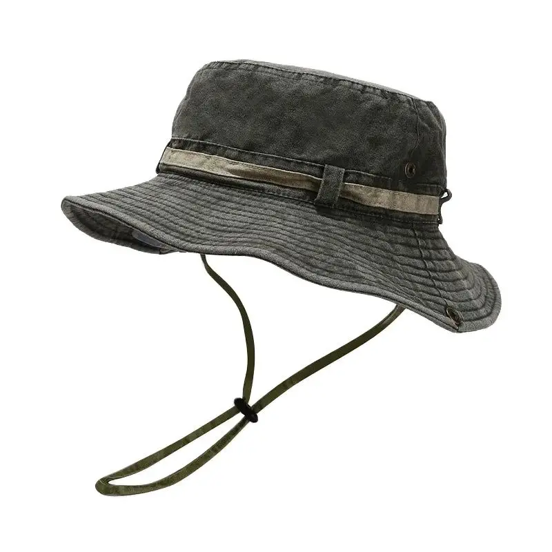 Spring Summer Cotton Solid Bucket Hat Fisherman Hat Outdoor Travel Sun Cap For Men And Women 155