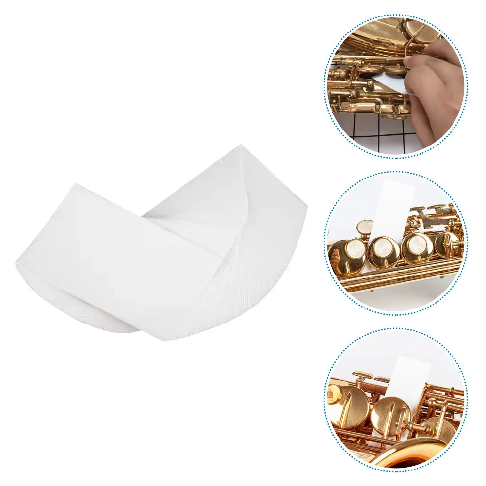 

100 Pcs Woodwind Paper Saxophone Absorbent Towels Musical Instrument Key Cushion Flute