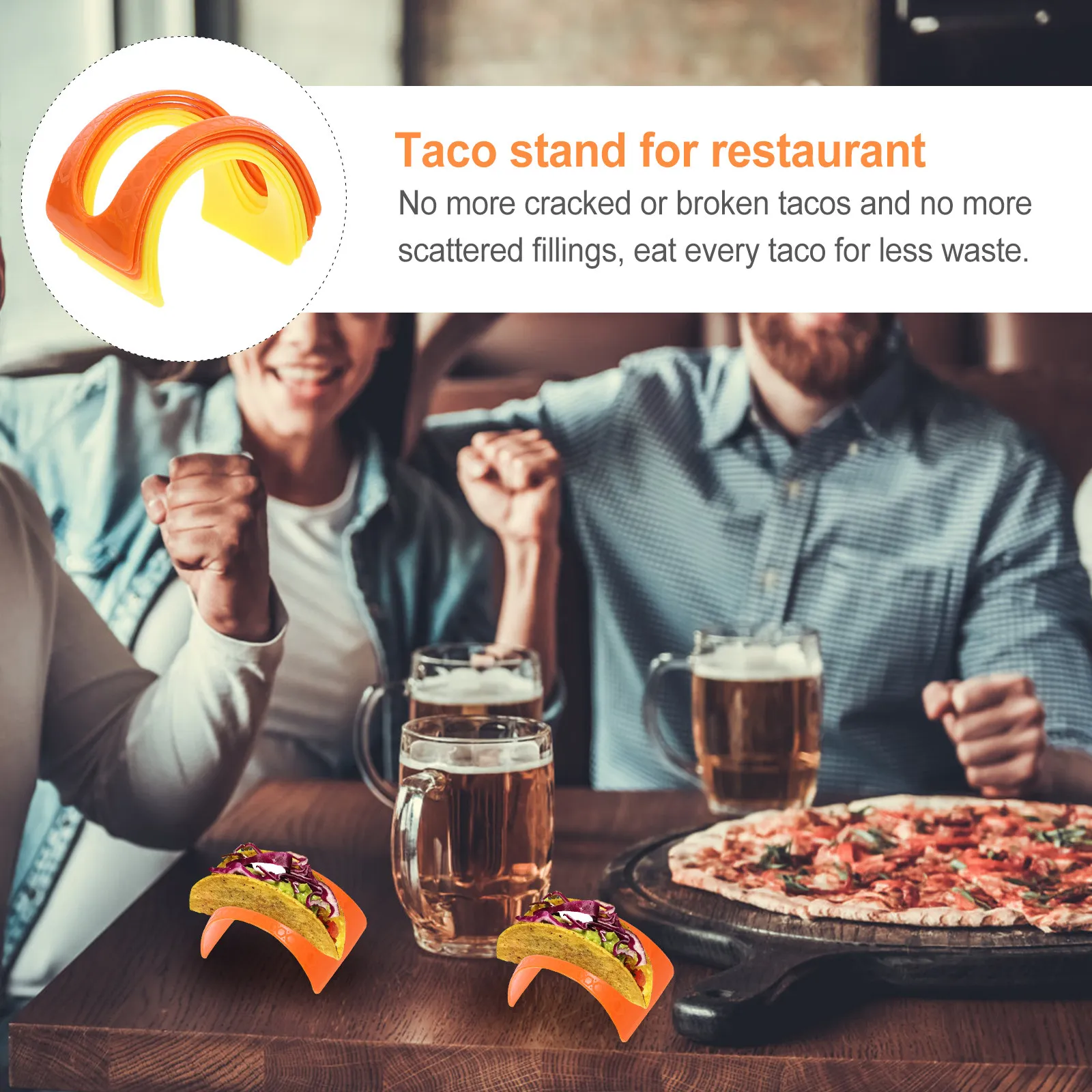 24Pcs Eco-Friendly Plastic Taco Holder Wave Shape Stand for No Breakage Spill-Free Filling Serving Restaurant Cafe