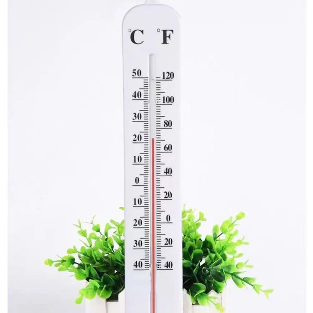 2PCS Thermometer Garden Décor Greenhouse Home Plastic Printed Scale For Garden -40 To +120°F Filled With Kerosene