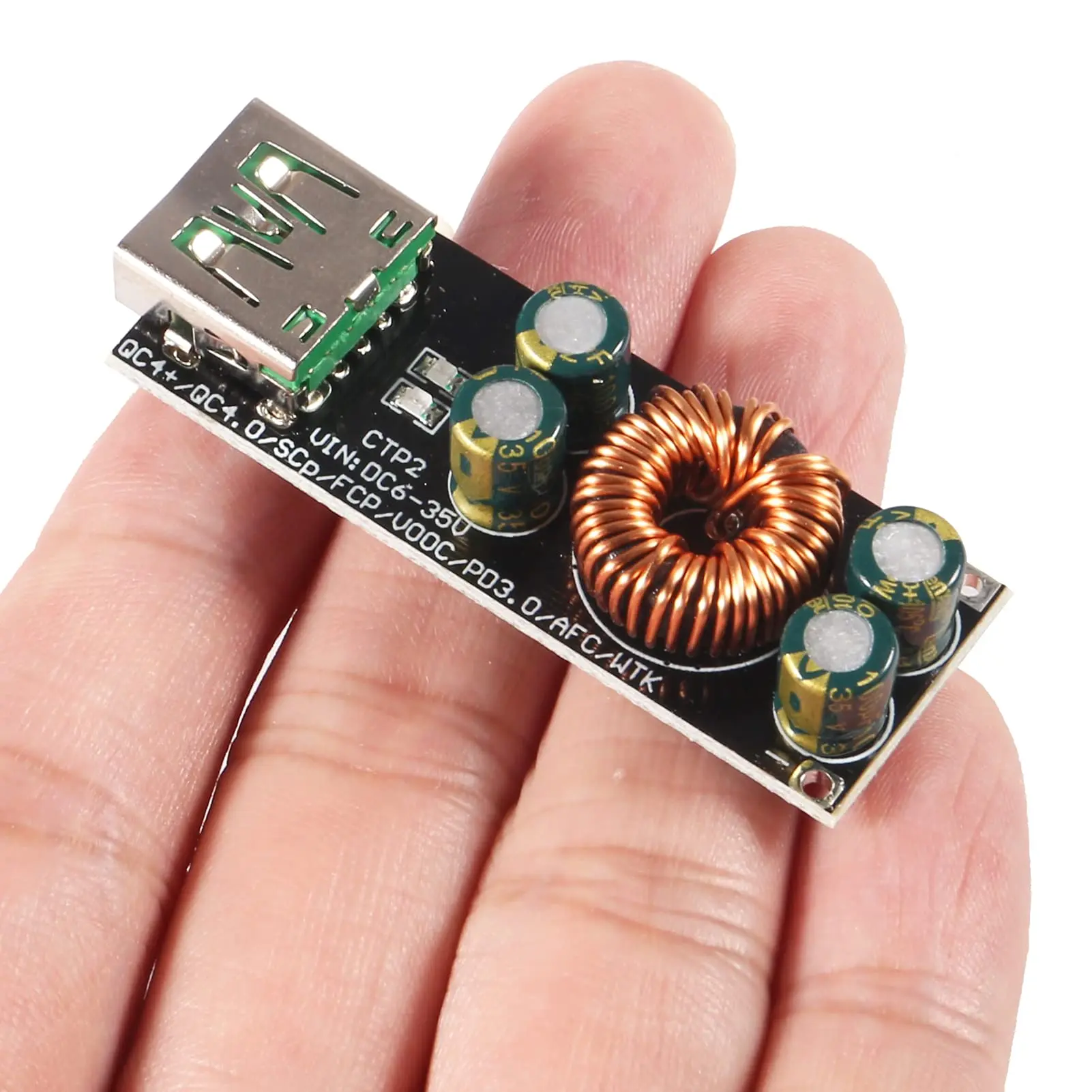 60W 6-35V DC to USB Type C PD 3.0 QC4 Type A QC3.0 DC Step-Down Power Module USB Type-C Mobile Phone Quick Charge Adapter