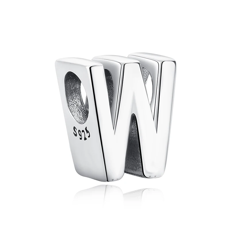 Original 925 Sterling Silber Charms Perlen 12 Sternzeichen A-Z Buchstaben Jungfrau Widder Passend für Markenarmbänder Halsketten Schmuck für Frauen