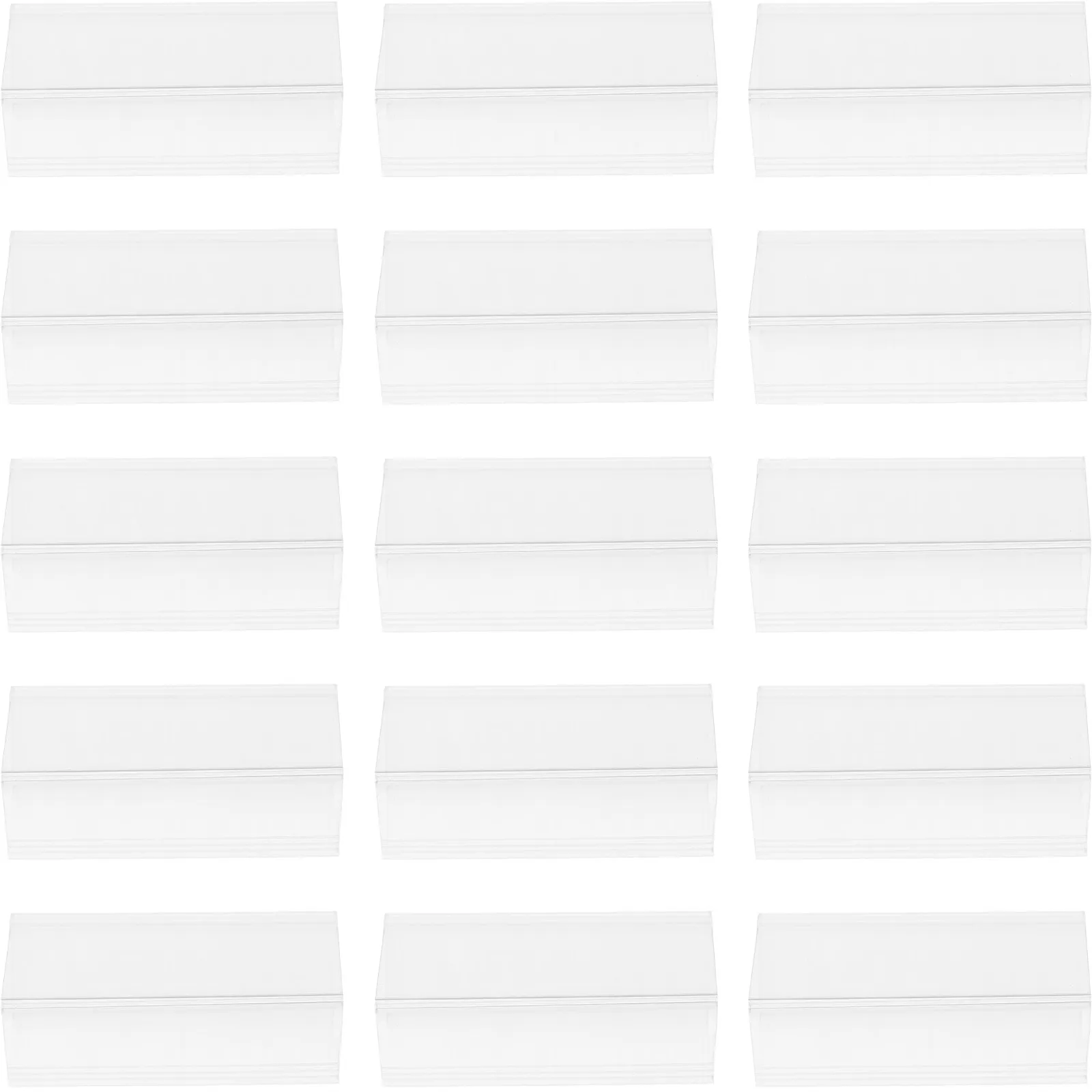 

50 шт. прозрачных пластиковых держателей для этикеток с креплением на проволочную стойку, гибкие держатели ценников для демонстрации товаров, для офиса, библиотеки, склада