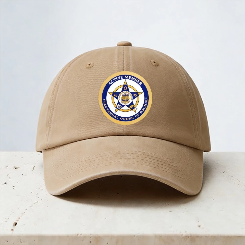FRATERNAL ORDER OF POLICE baseball cap Summer Retro style Washed Soft top denim hat fashion casual unisex adjustable sun hats