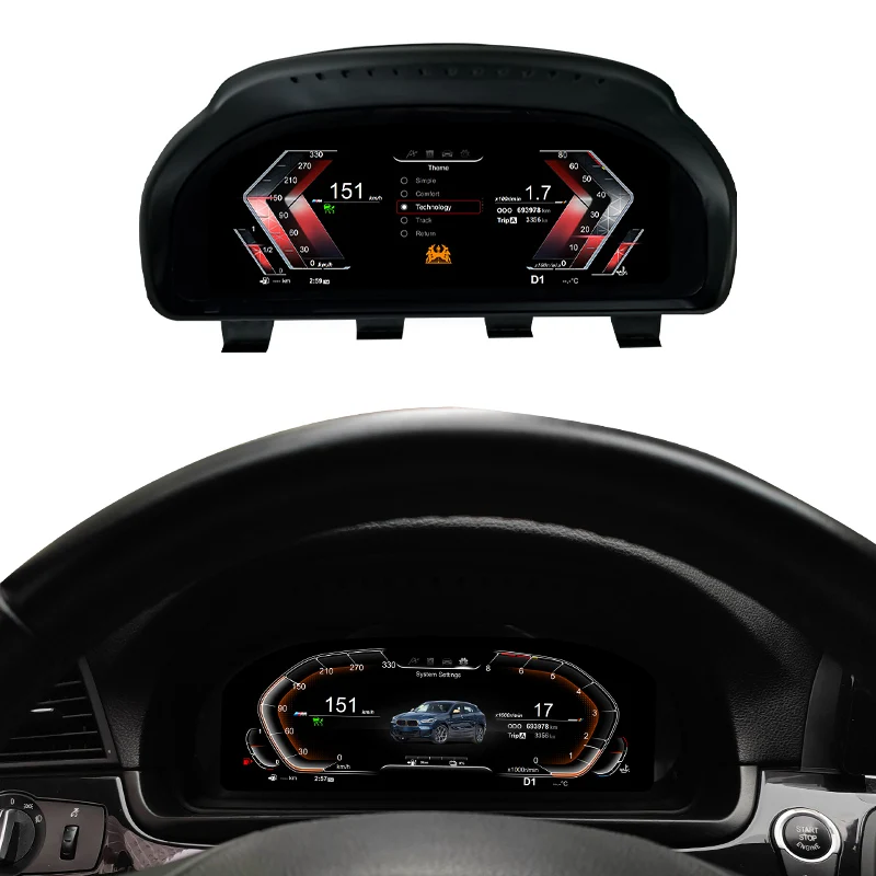 

Цифровая приборная панель (LCD) для BMW F10, F11, F18, F07, E60, E61 (2003-2017) с системой LINUX, цифровой спидометр, цифровой кластер приборов